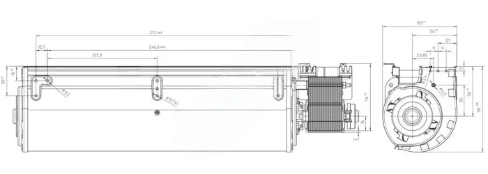 Габаритные размеры QLZ06/3000A105-3038LH-63aao