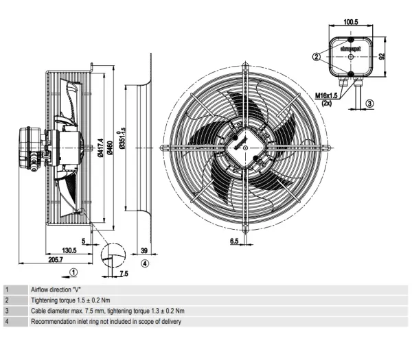 Габаритные размеры S3G350ZF0301