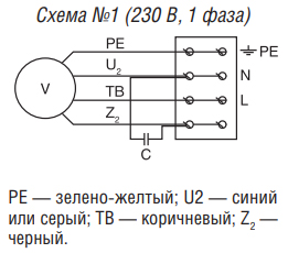 Схема подключения вентилятора RF-B Shuft RFE-В 500×300-2 VIM