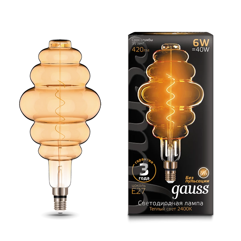 Лампа Gauss LED Filament Honeycomb E27 6W 2400K 420lm